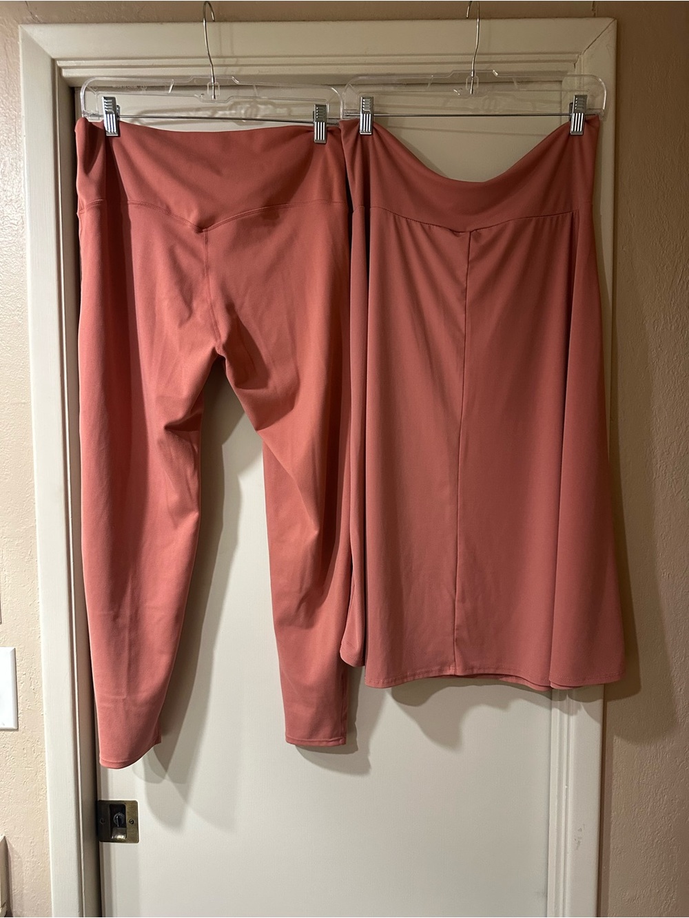 Zenana Women's High-Waist Leggings and Skirt Set - Dusty Rose - Picture 2 of 5